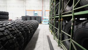 Defense vehicle equipped with Atlantic DC heavy duty wheels built for combat and remote travel.