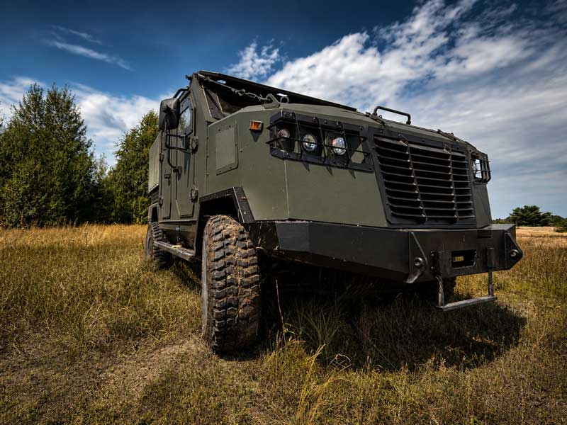 military personal armored vehicle Kozak Atlantic Data Center wheels